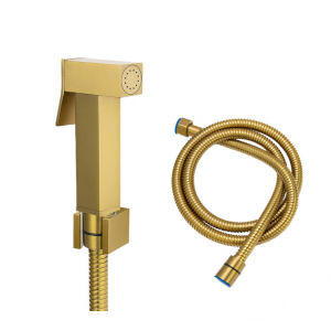 Aqua Brushed Gold Square Toilet Bidet